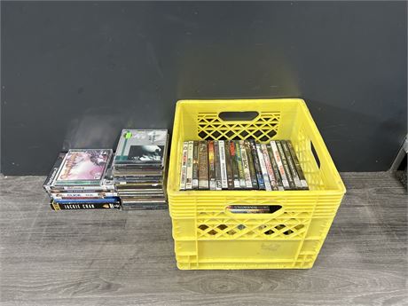 LOT OF DVDS, CDS & ECT