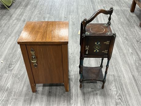 2 VINTAGE CABINETS / NIGHTSTANDS (24” tall)
