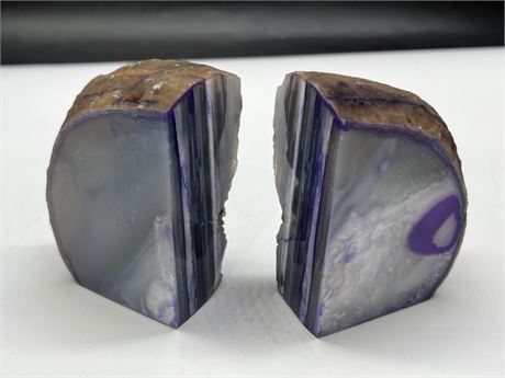 AGATE BOOK ENDS (4”)