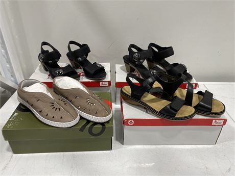 4 PAIRS OF NEW WOMENS SHOES - SIZE 5.5