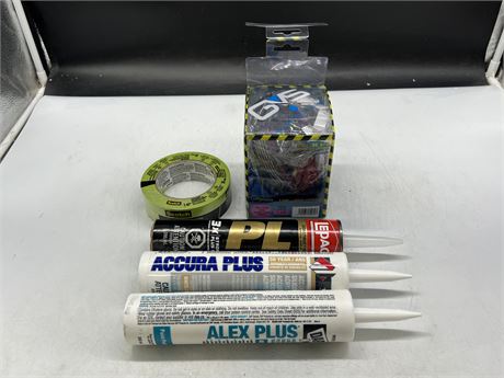 (NEW) AIRFILTER, PAINTERS TAPES & NEW CAULKING