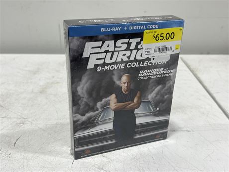 SEALED FAST & FURIOUS 9 MOVIE COLLECTION BLU RAY