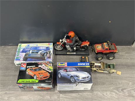 LOT OF MODEL CARS, RC TOYS & ECT