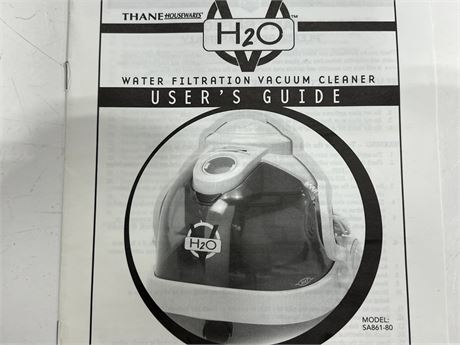 NEW OPEN BOX THANE WATER FILTRATION VACUUM CLEANER