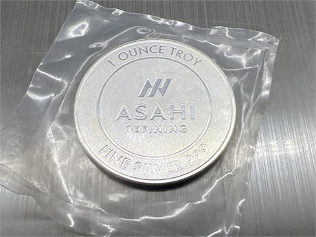 1 OZ 999 FINE SILVER ASAHI COIN