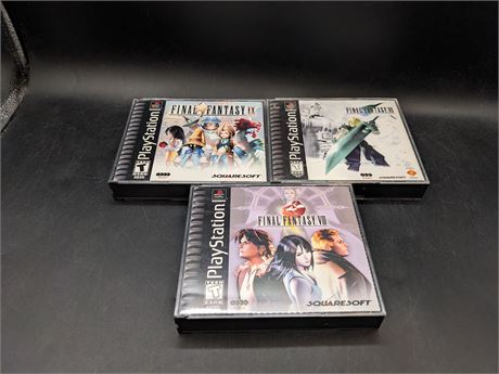 COLLECTION OF FINAL FANTASY GAMES - VERY GOOD CONDITION - PS ONE