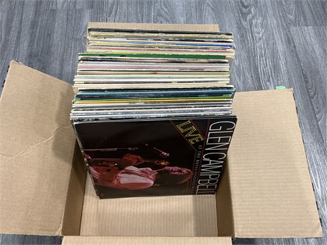 BOX OF SCRATCHED RECORDS