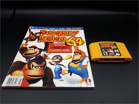 DONKEY KONG 64 WITH GUIDE BOOK - EXCELLENT CONDITION - N64