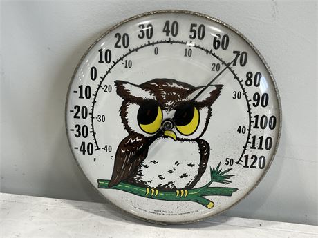 1960s OWL THERMOMETER (12”)