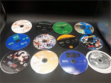 COLLECTION OF LOOSE WII GAMES  - CONDITION VARIES