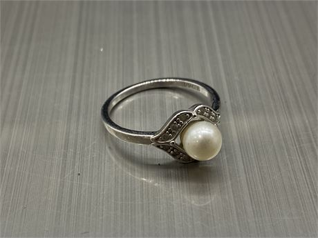 925 STERLING NATURAL PEARL RING