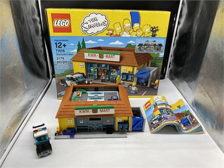 LEGO SIMPSONS KWIK - E - MART SET COMPLETE W/BOX & INSTRUCTIONS #71016