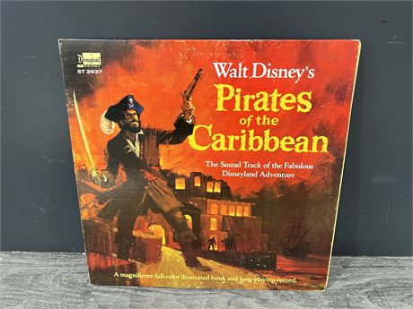 VINTAGE PIRATES OF THE CARIBBEAN DISNEY SOUNDTRACK LP - COMPLETE