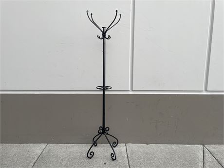 WROUGHT IRON COAT STAND 73”