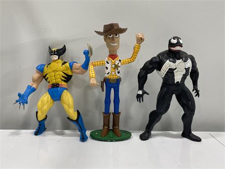 3 TOY FIGURES (16” tall)