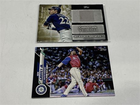 2020 TOPPS UPDATE CHRISTIAN YELICH MATERIAL CARD #118/199 &