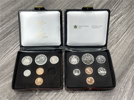 ROYAL CANADIAN MINT 1976 / 1980 COIN SETS (1976 MISSING NICKLE)