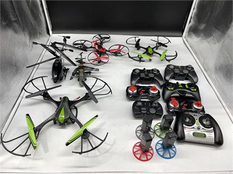 BOX OF 4+ WORKING DRONES
