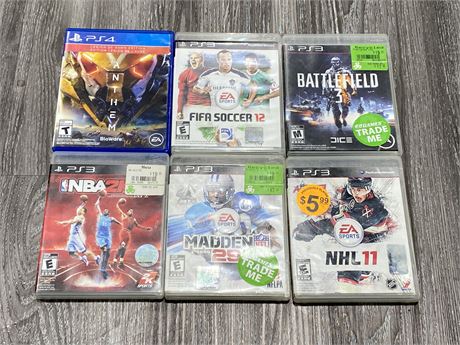 PS4 GAME & 5 PS3 GAMES