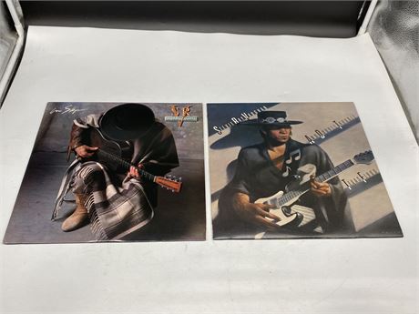 2 STEVIE RAY VAUGHAN RECORDS - NEAR MINT (NM)