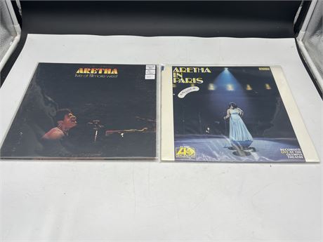 2 ARETHA RECORDS - EXCELLENT (E)