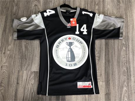 NEW GREY CUP 102 JERSEY (SIZE SM) RETAIL $110