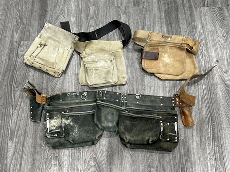 2 SUEDE TOOL POUCHES & LARGE KUNYS TOOL POUCH