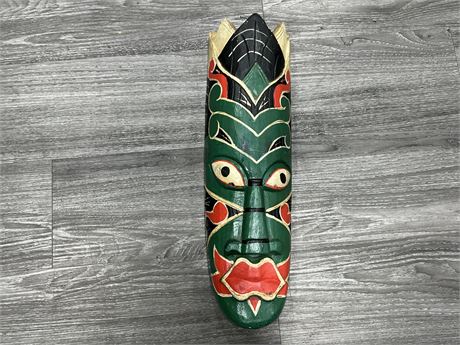 PAINTED INDONESIAN WOOD MASK (20” tall)