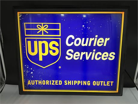 LIGHT UP UPS COURIER SERVICES SIGN (23”x19”)