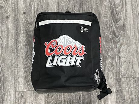 COORS LIGHT 24 CAN COOLER BACKPACK - LIKE NEW