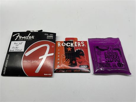 3 SETS OF NEW GUITAR STRINGS