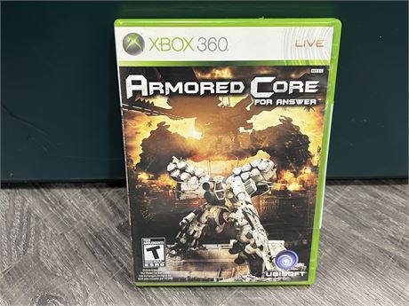 ARMORED CORE - XBOX360 - EXCELLENT W/INSTRUCTIONS