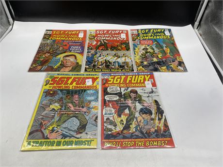 5 SGT. FURY AND HIS HOWLING COMMANDOS COMICS - #89, #91-94