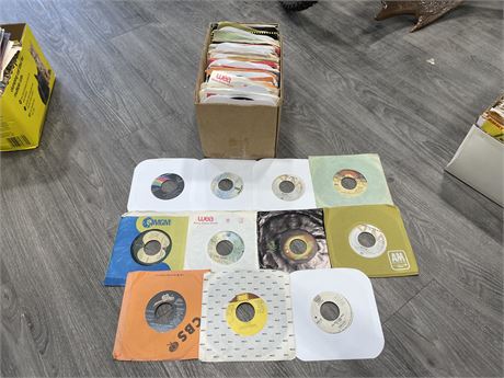 BOX FULL OF 45RPM RECORDS - CONDITION VARIES