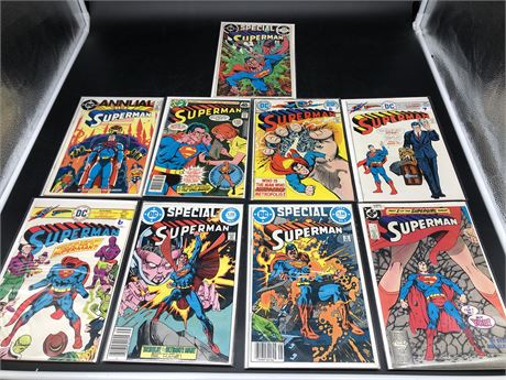 9 DC SUPERMAN COMICS