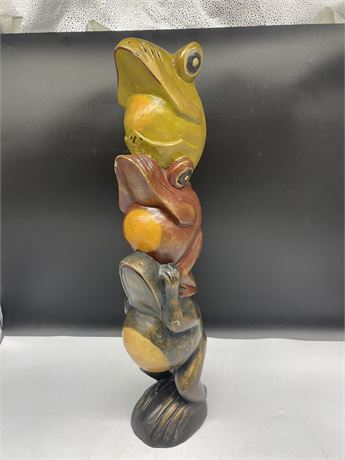 DECORATIVE FROG TOTEM - 2FT TALL
