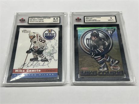 2000/01 TOPPS & PACIFIC MIKE COMRIE GRADED ROOKIES