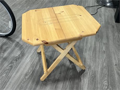 FOLDING CRIBBAGE TABLE -  HAND MADE