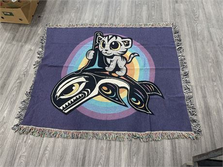 “FOLLOW YOUR DREAMS” WOVEN TAPESTRY BLANKET 60”x50”