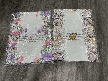 2 NEW DECORATIVE TABLE RUNNERS