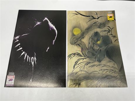 2 BLACK PANTHER #25 FINE ART VARIANT COVERS