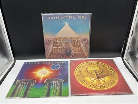 3 EARTH WIND & FIRE RECORDS - EXCELLENT (E)