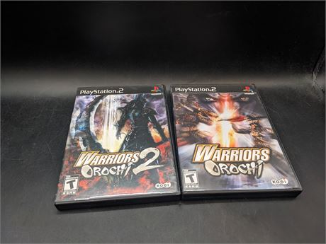 COLLECTION OF WARRIOR OROCHI GAMES - VERY GOOD CONDITION - PS2