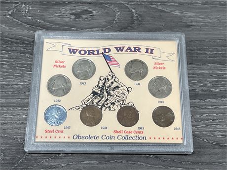 VINTAGE WW2 OBSOLETE COIN COLLECTION