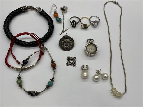 MOSTLY 925 STERLING ESTATE JEWELRY MIX