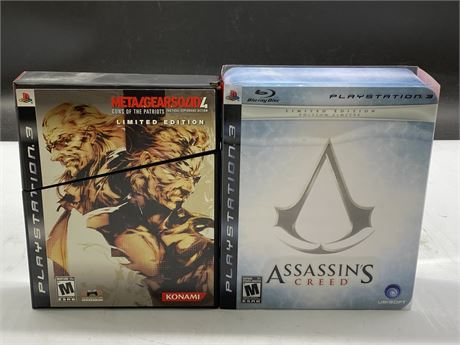 2 LIMITED EDITION PS3 GAMES - ASSASSIN’S CREED & METAL GEAR SOLID 4