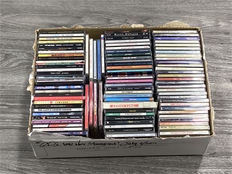 BOX OF OVER 90 CDS - MIX OF MUSIC - GOOD CONDITION