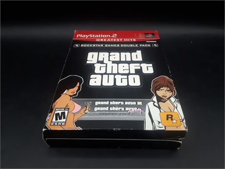 GRAND THEFT AUTO DOUBLE PACK - VERY GOOD CONDITION - PS2