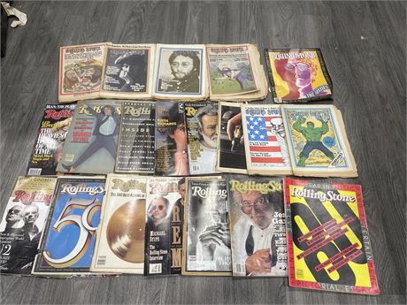 LARGE COLLECTION OF ROLLING STONES MAGAZINES