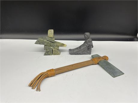INUIT SCULPTURE, TOMA GAWK, & SOAPSTONE CARVING